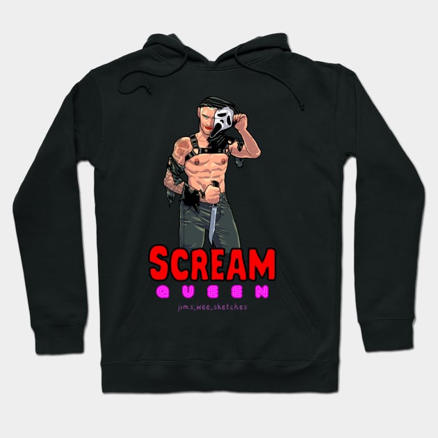 Scream Queen Hoodie by Jims_wee_sketches